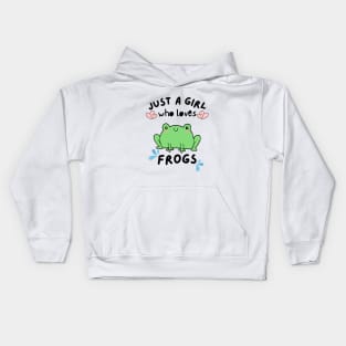 Just A Girl Who Loves Frogs Kids Hoodie